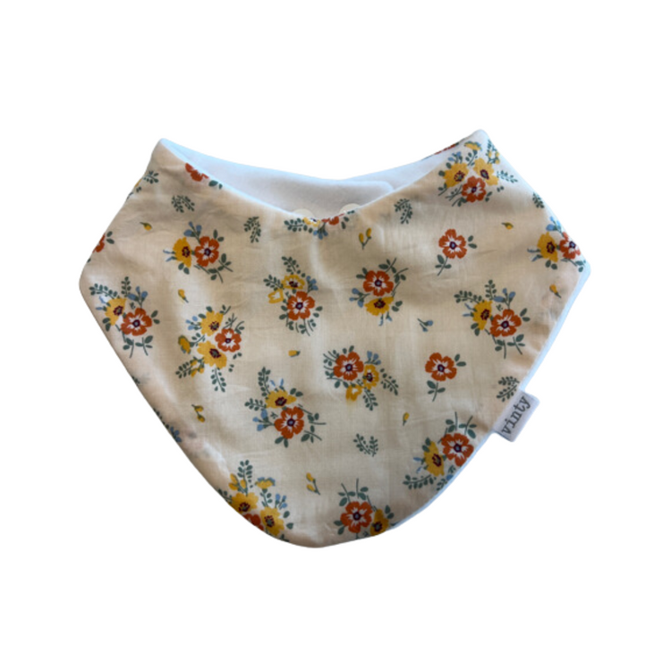 Vinty - Oatmeal Flower Bib