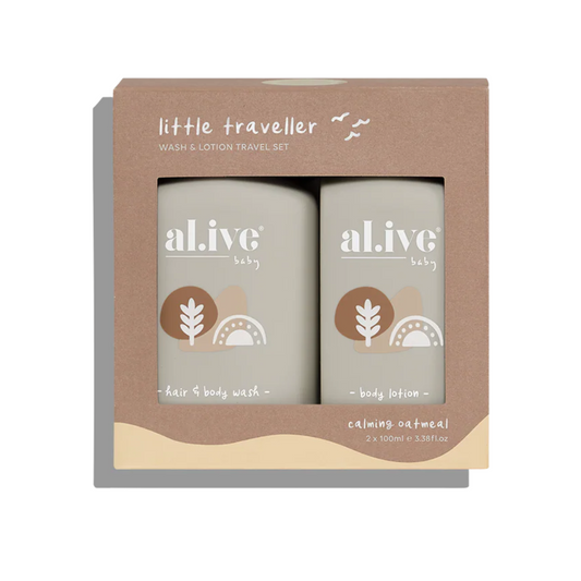 Al.ive Little Traveller - Wash & Lotion Kids Set (Calming Oatmeal)