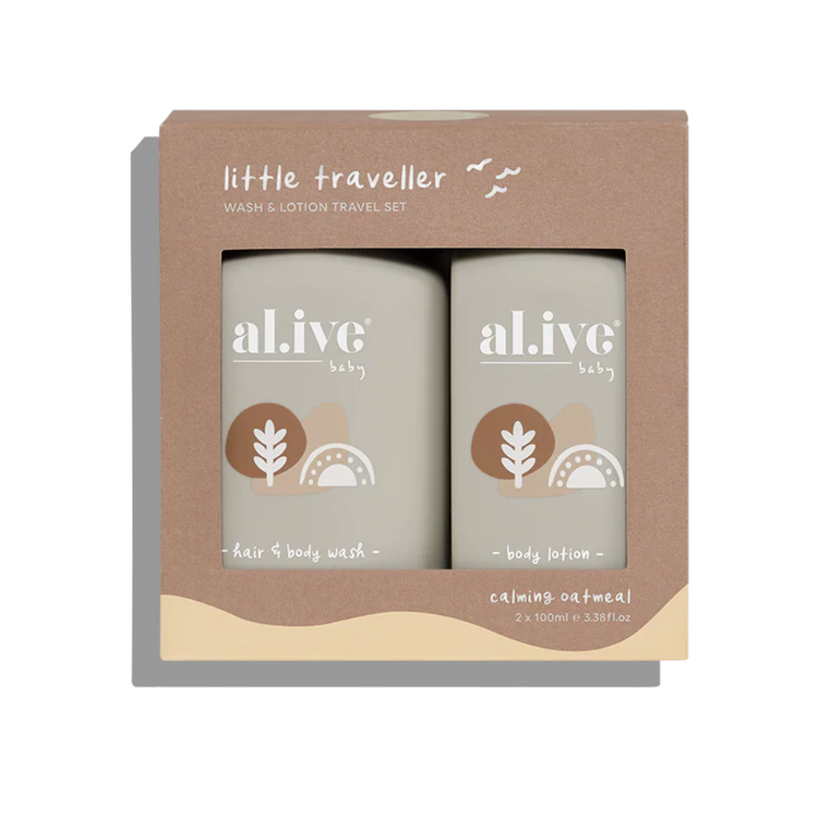 Al.ive Little Traveller - Wash & Lotion Kids Set (Calming Oatmeal)