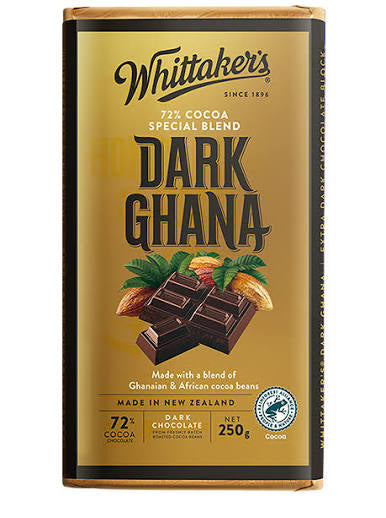 Whittakers Dark Ghana 72% Block 250g
