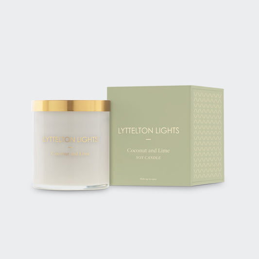 Lyttelton Lights - Coconut & Lime Candle (Medium)