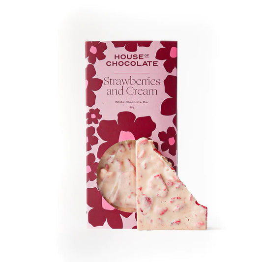 Strawberries & Cream White Chocolate Bar (GF)