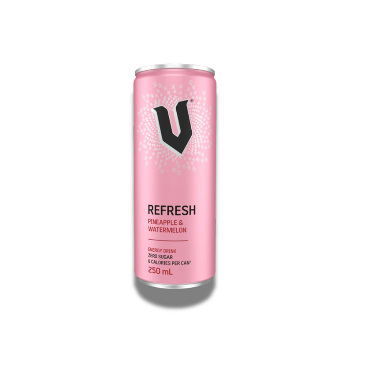 V Refresh Pineapple & Watermelon Pink Can 250ml
