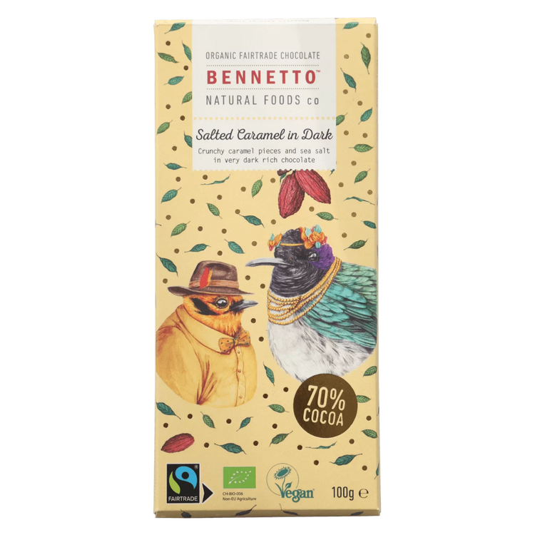 Bennetto Organic Chocolate - Dark Salted Caramel 80g