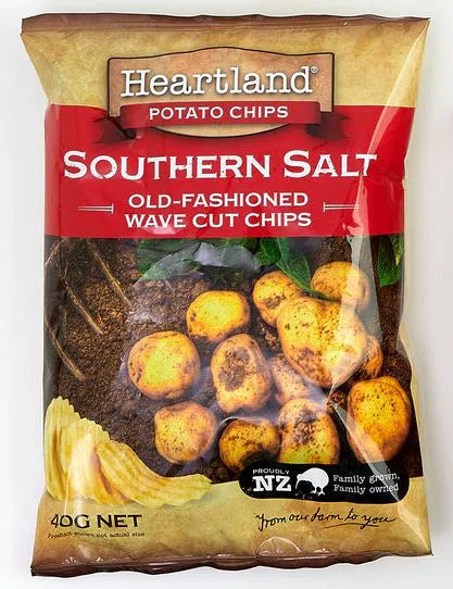Heartland Chips Wave Cut - Southern Salt 40g