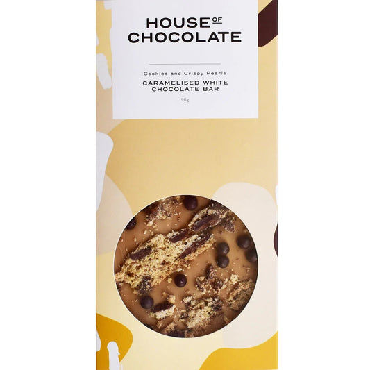 House of Chocolate - Caramelised White Chocolate with Cookies & Crispy Pearls