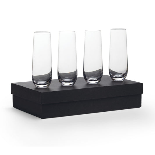 Stemless Champagne Flutes Set