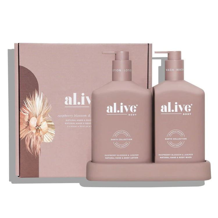 Al.ive Raspberry Blossom & Juniper Hand & Body Wash Duo