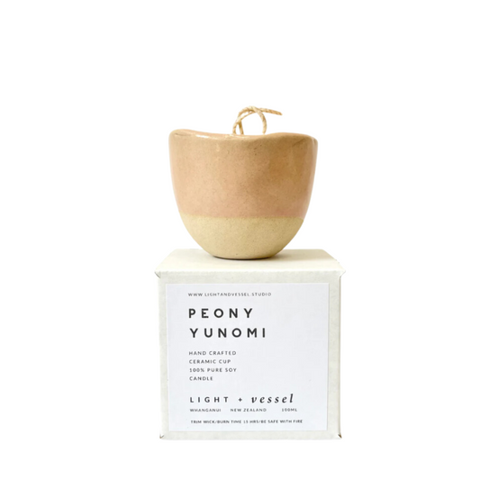 Light + Vessel Candle (Peony Yunomi)