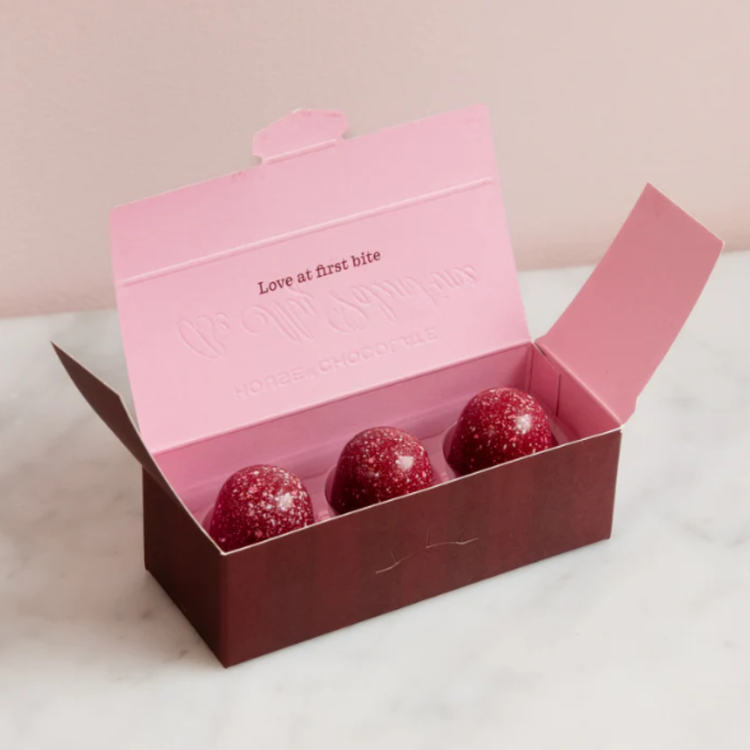 House of Chocolate - Valentine 3 Piece Raspberry Bon Bon