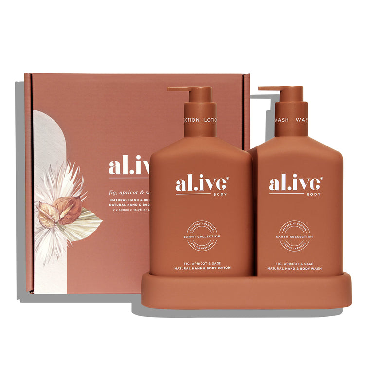 Al.ive Fig Apricot and Sage Hand and Body Duo