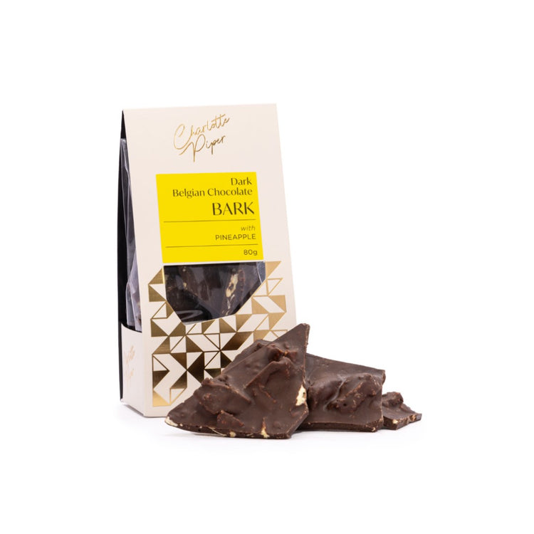 Charlotte Piper 
Dark Chocolate & Pineapple Bark