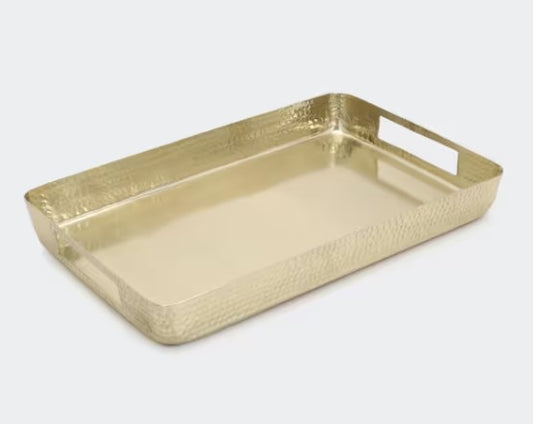 Brass Look Rectangular Tray