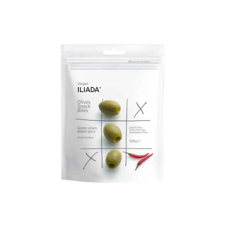 Iliada Organic Spicy Olives 100g