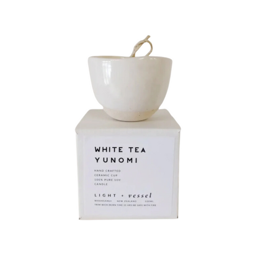 Light + Vessel Candle (White Tea Yunomi)