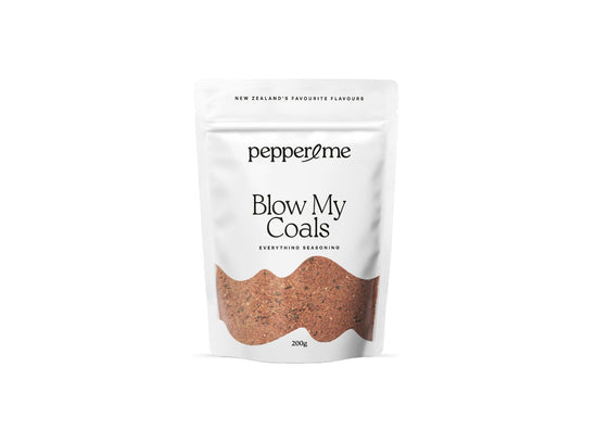 Pepper & Me Blow My Coals BBQ Beef Rub gift wrapped, available from XO Gifts New Zealand