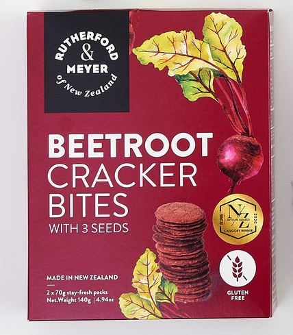 Rutherford and Meyer Beetroot Cracker Bites