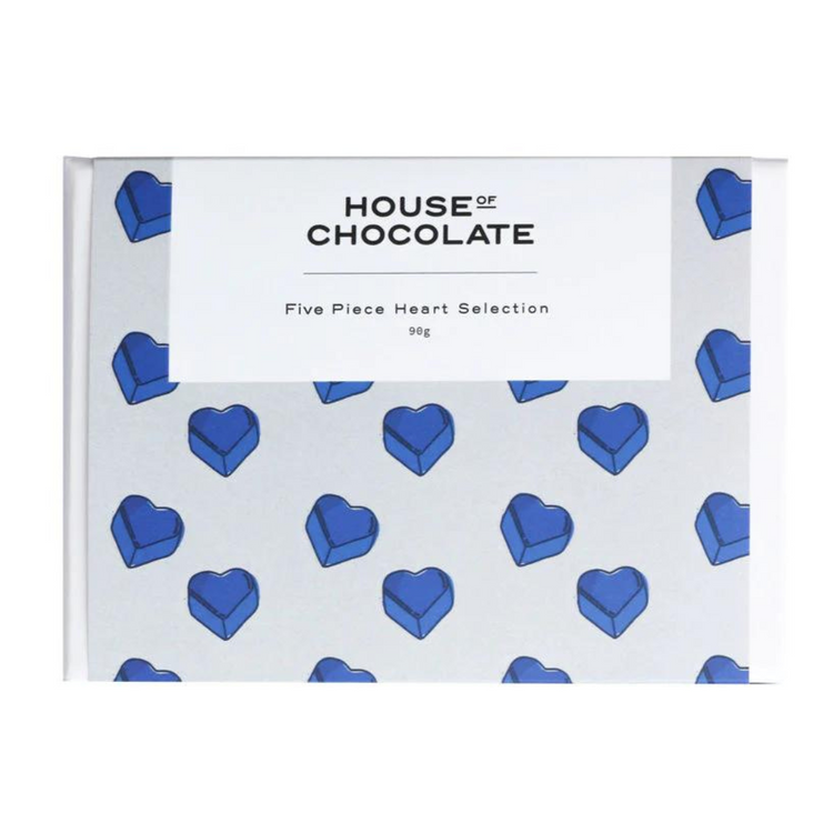 House Of Chocolate - 5 Piece Heart - Blue