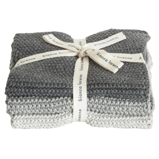 Lavette Grey Washcloths - Set 3