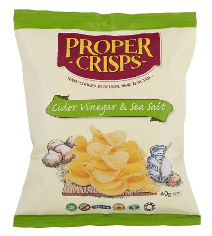 Proper Crisps Cider Vinegar & Sea Salt 40g