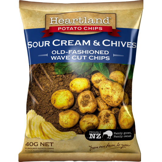 Heartland Chips - Sour Cream and Chives 40g